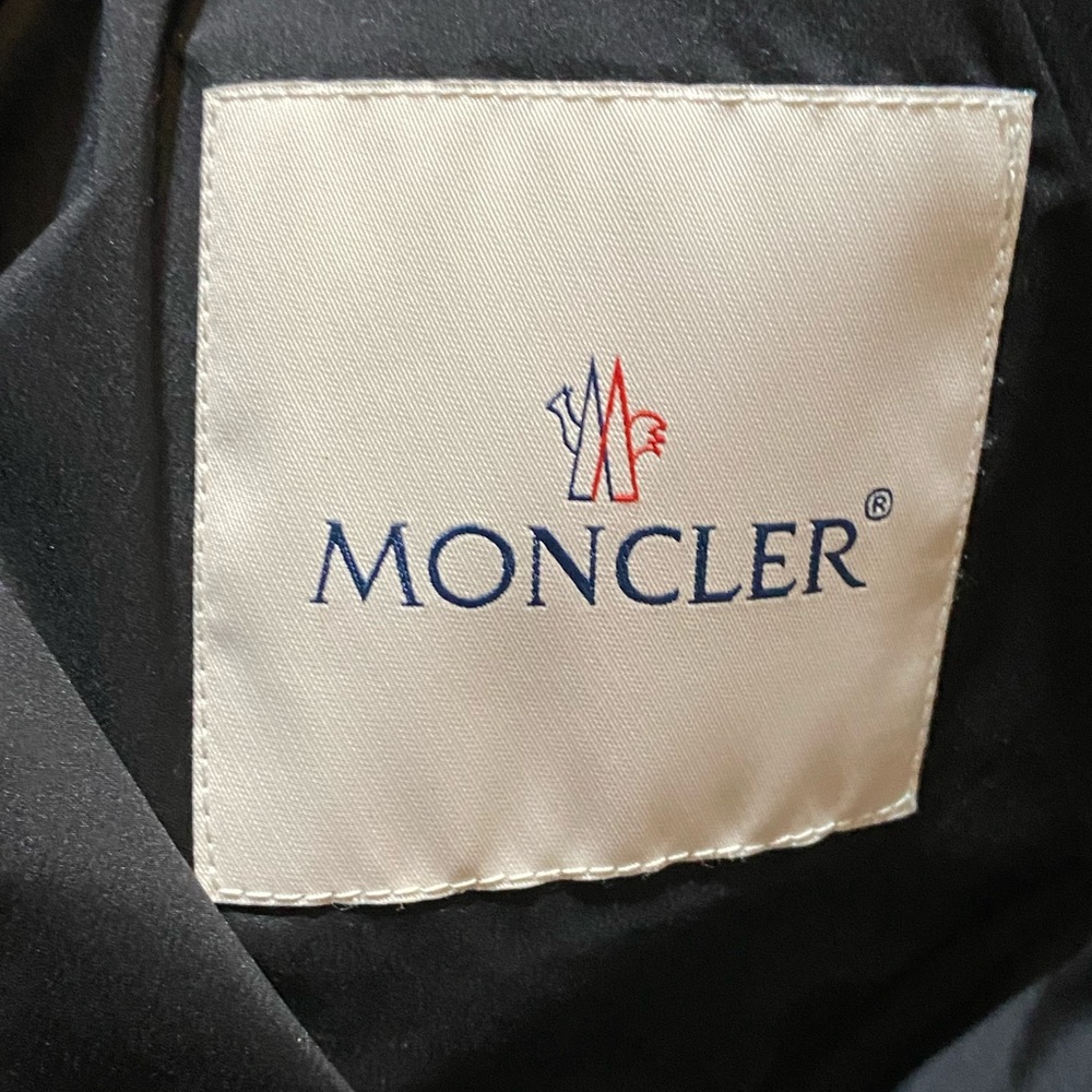 Moncler Pires Logo Appliquéd Quilted Shell Down Biker Jacket Black size 4 - Picture 15 of 17